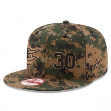 MLB Men's Baltimore Orioles #30 Chris Tillman New Era Digital Camo 2016 Memorial Day 9FIFTY Snapback Adjustable Hat