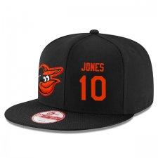 MLB Men's New Era Baltimore Orioles #10 Adam Jones Stitched Snapback Adjustable Player Hat - Black/Orange