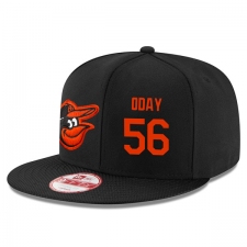MLB Men's New Era Baltimore Orioles #56 Darren O'Day Stitched Snapback Adjustable Player Hat - Black/Orange