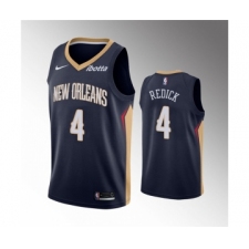 Men's New Orleans Pelicans #4 J.J. Redick Navy Icon Edition Stitched Jersey