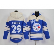 Toronto Blue Jays #29 Joe Carter Retired Player Blue Alternate MLB Hoodie