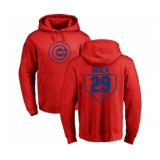 Baseball Chicago Cubs #29 Brad Brach Red RBI Pullover Hoodie