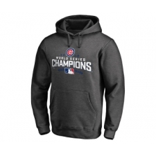 Chicago Cubs Charcoal 2016 World Series Champions Locker Room Streak Fleece Men's Pullover Hoodie