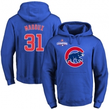 MLB Men's Chicago Cubs #31 Greg Maddux Royal Team Color Primary Logo Pullover Hoodie