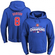 MLB Men's Chicago Cubs #8 Andre Dawson Royal 2016 World Series Champions Walk Pullover Hoodie
