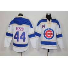 Men's Chicago Cubs #44 Anthony Rizzo White Home MLB Hoodie