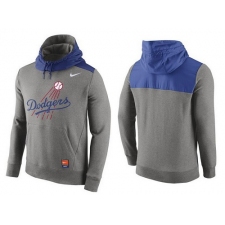 MLB Men's Los Angeles Dodgers Nike Gray Cooperstown Collection Hybrid Pullover Hoodie