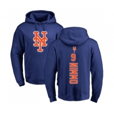 Baseball New York Mets #9 Brandon Nimmo Royal Blue Backer Pullover Hoodie