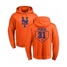 MLB Nike New York Mets #31 Mike Piazza Orange RBI Pullover Hoodie