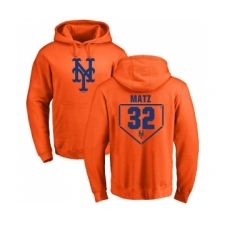 MLB Nike New York Mets #32 Steven Matz Orange RBI Pullover Hoodie