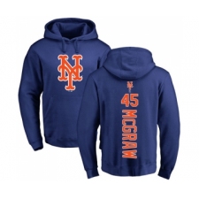 MLB Nike New York Mets #45 Tug McGraw Royal Blue Backer Pullover Hoodie