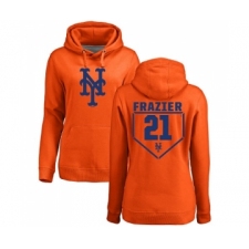 MLB Women's Nike New York Mets #21 Todd Frazier Orange RBI Pullover Hoodie