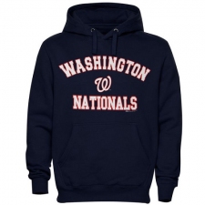 MLB Washington Nationals Stitches Fastball Fleece Pullover Hoodie - Navy Blue