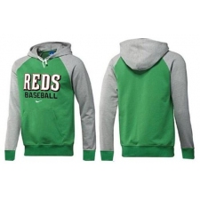MLB Men's Nike Cincinnati Reds Pullover Hoodie - Green/Grey