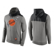 MLB Men's San Francisco Giants Nike Gray Cooperstown Collection Hybrid Pullover Hoodie