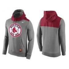 MLB Men's Boston Red Sox Nike Gray Cooperstown Collection Hybrid Pullover Hoodie