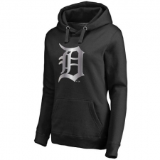 MLB Detroit Tigers Women's Platinum Collection Pullover Hoodie - Black