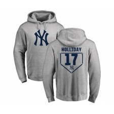 MLB Nike New York Yankees #17 Matt Holliday Gray RBI Pullover Hoodie