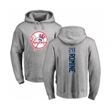 MLB Nike New York Yankees #28 Austin Romine Ash Backer Pullover Hoodie