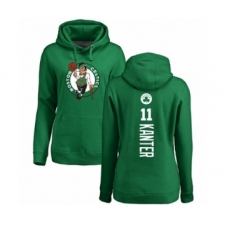 Basketball Women's Boston Celtics #11 Enes Kanter Kelly Green Backer Pullover Hoodie