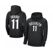 Men's Brooklyn Nets #11 Kyrie Irving 2021 Black Pullover Basketball Hoodie 2