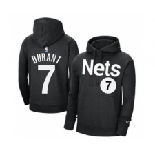 Men's Brooklyn Nets #7 Kevin Durant 2021 Black Pullover Basketball Hoodie