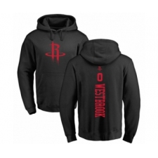 Basketball Houston Rockets #0 Russell Westbrook Black One Color Backer Pullover Hoodie