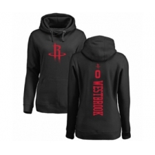 Basketball Women's Houston Rockets #0 Russell Westbrook Black One Color Backer Pullover Hoodie
