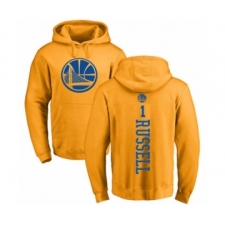 Basketball Golden State Warriors #1 D'Angelo Russell Gold One Color Backer Pullover Hoodie