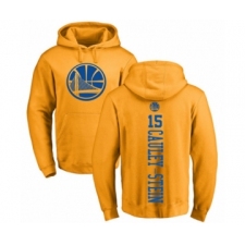 Basketball Golden State Warriors #15 Willie Cauley-Stein Gold One Color Backer Pullover Hoodie