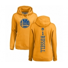 Basketball Women's Golden State Warriors #1 D'Angelo Russell Gold One Color Backer Pullover Hoodie