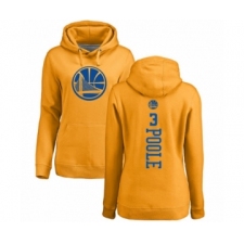 Basketball Women's Golden State Warriors #3 Jordan Poole Gold One Color Backer Pullover Hoodie