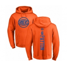 Basketball New York Knicks #6 Elfrid Payton Orange One Color Backer Pullover Hoodie
