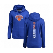 Basketball Women's New York Knicks #2 Wayne Ellington Royal Blue Backer Pullover Hoodie