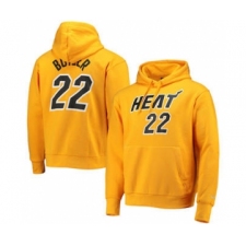 Men's Miami Heat #22 Jimmy Butler 2021 Yellow Pullover Basketball Hoodie