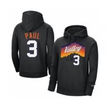 Men's Phoenix Suns #3 Chris Paul 2021 Black Pullover Basketball Hoodie