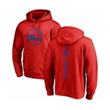 Basketball Philadelphia 76ers #22 Mattise Thybulle Red One Color Backer Pullover Hoodie