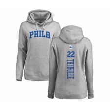 Basketball Women's Philadelphia 76ers #22 Mattise Thybulle Ash Backer Pullover Hoodie