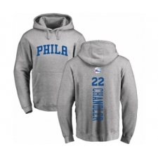NBA Nike Philadelphia 76ers #22 Wilson Chandler Ash Backer Pullover Hoodie