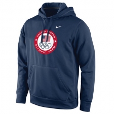 NBA Men's Team USA Nike Olympic Logo KO Pullover Performance Hoodie - Navy