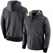 NFL Men's Baltimore Ravens Nike Anthracite Salute to Service Player Performance Hoodie