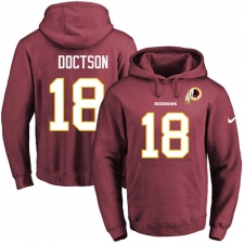 NFL Men's Nike Washington Redskins #18 Josh Doctson Burgundy Red Name & Number Pullover Hoodie