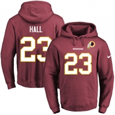 NFL Men's Nike Washington Redskins #23 DeAngelo Hall Burgundy Red Name & Number Pullover Hoodie