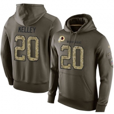 NFL Nike Washington Redskins #20 Rob Kelley Green Salute To Service Men's Pullover Hoodie