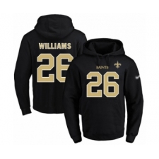 Football Men's New Orleans Saints #26 P.J. Williams Black Name & Number Pullover Hoodie