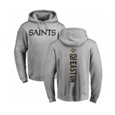 Football New Orleans Saints #62 Nick Easton Ash Backer Pullover Hoodie