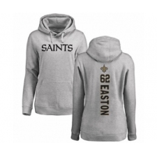 Football Women's New Orleans Saints #62 Nick Easton Ash Backer Pullover Hoodie