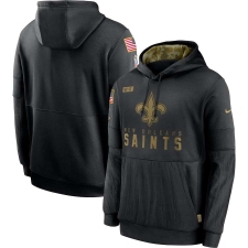 Men's NFL New Orleans Saints 2020 Salute To Service Black Pullover Hoodie
