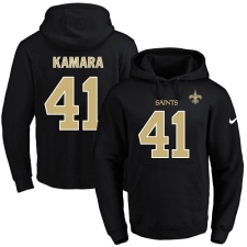 NFL Men's Nike New Orleans Saints #41 Alvin Kamara Black Name & Number Pullover Hoodie