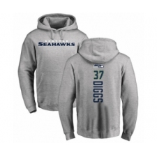 Football Seattle Seahawks #37 Quandre Diggs Ash Backer Pullover Hoodie